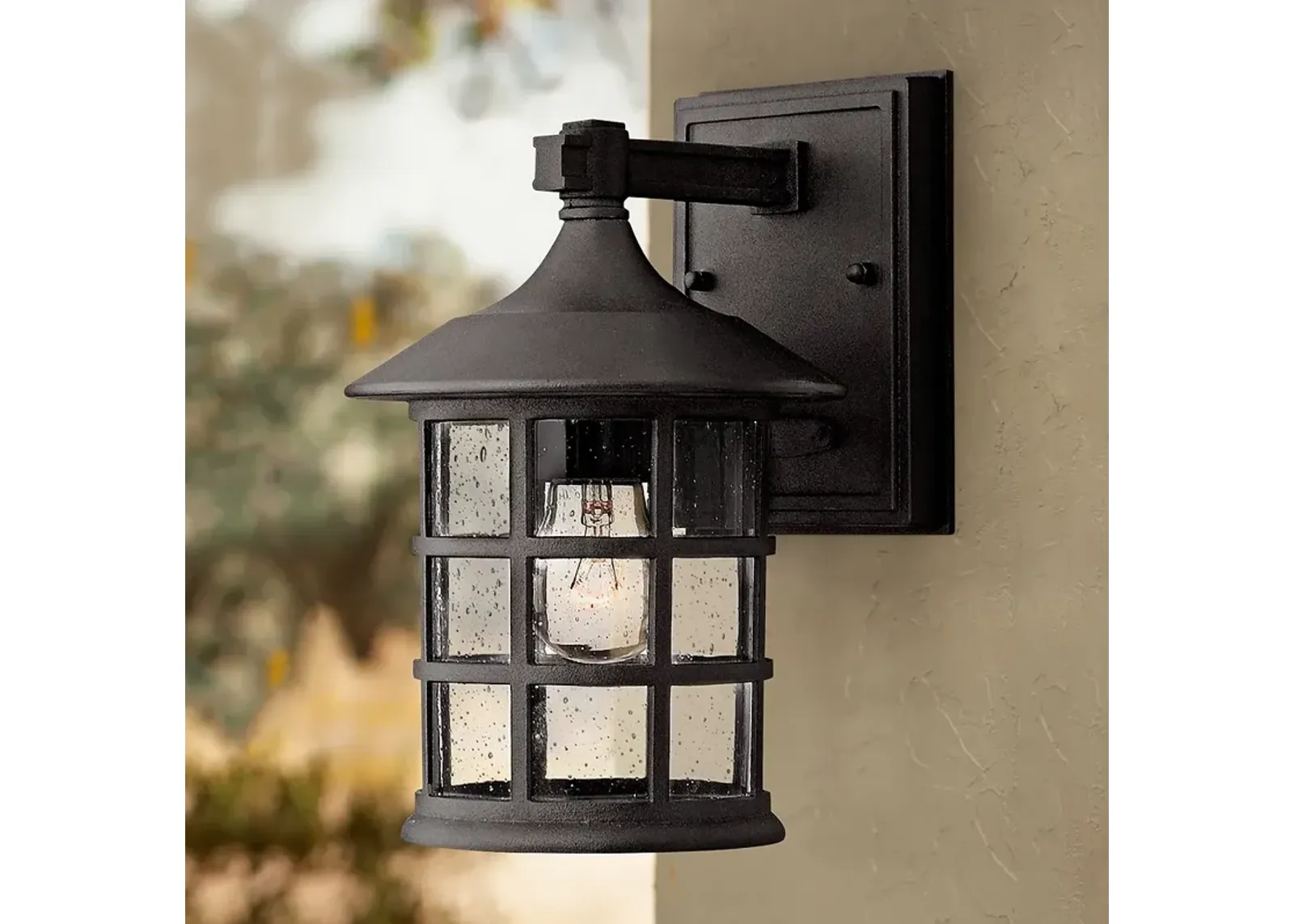 Hinkley Freeport Black 9 1/4" High Outdoor Wall Light