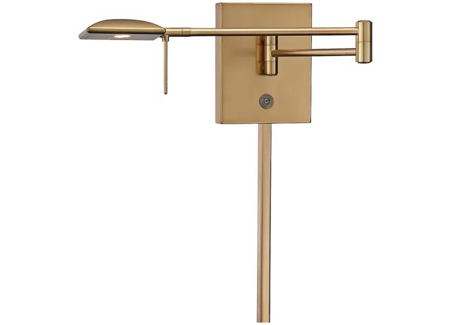 George Kovacs Square Head LED Gold Swing Arm Wall Lamp