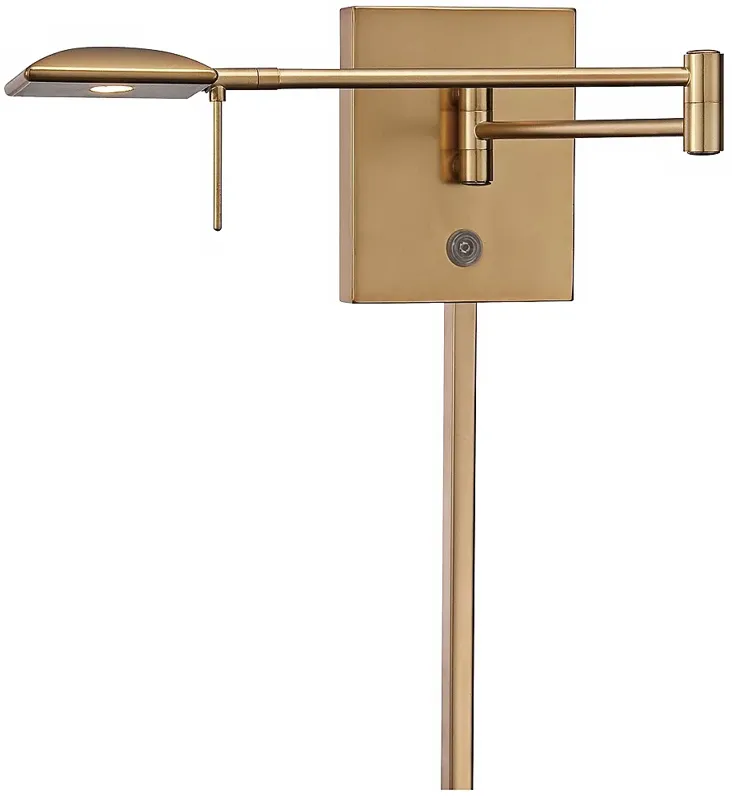 George Kovacs Square Head LED Gold Swing Arm Wall Lamp