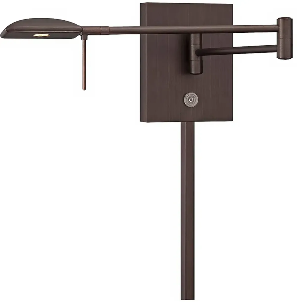 George Kovacs Square Head LED Bronze Swing Arm Wall Lamp