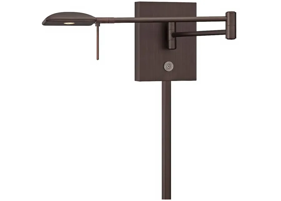 George Kovacs Square Head LED Bronze Swing Arm Wall Lamp