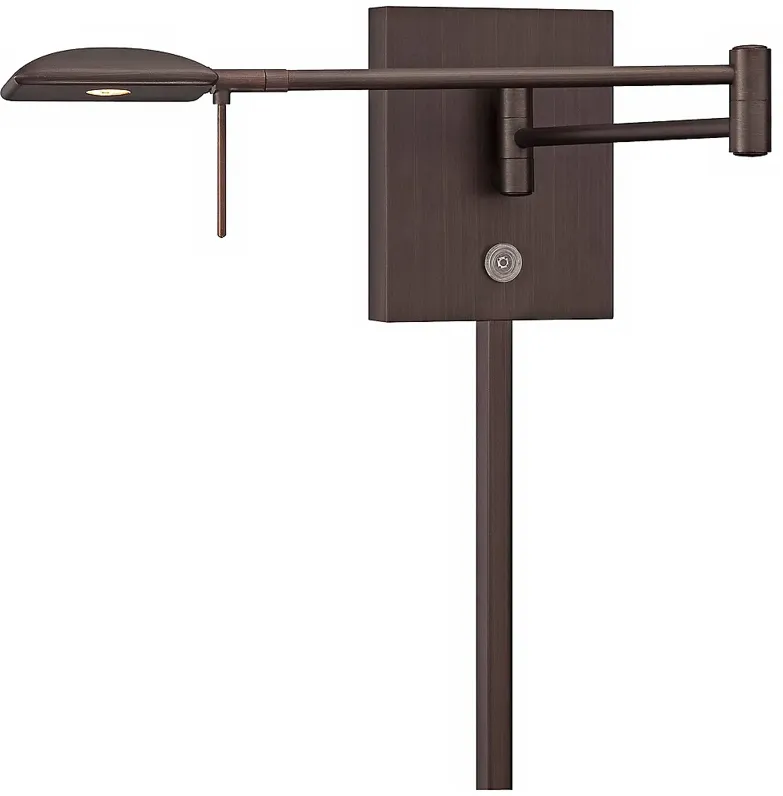 George Kovacs Square Head LED Bronze Swing Arm Wall Lamp