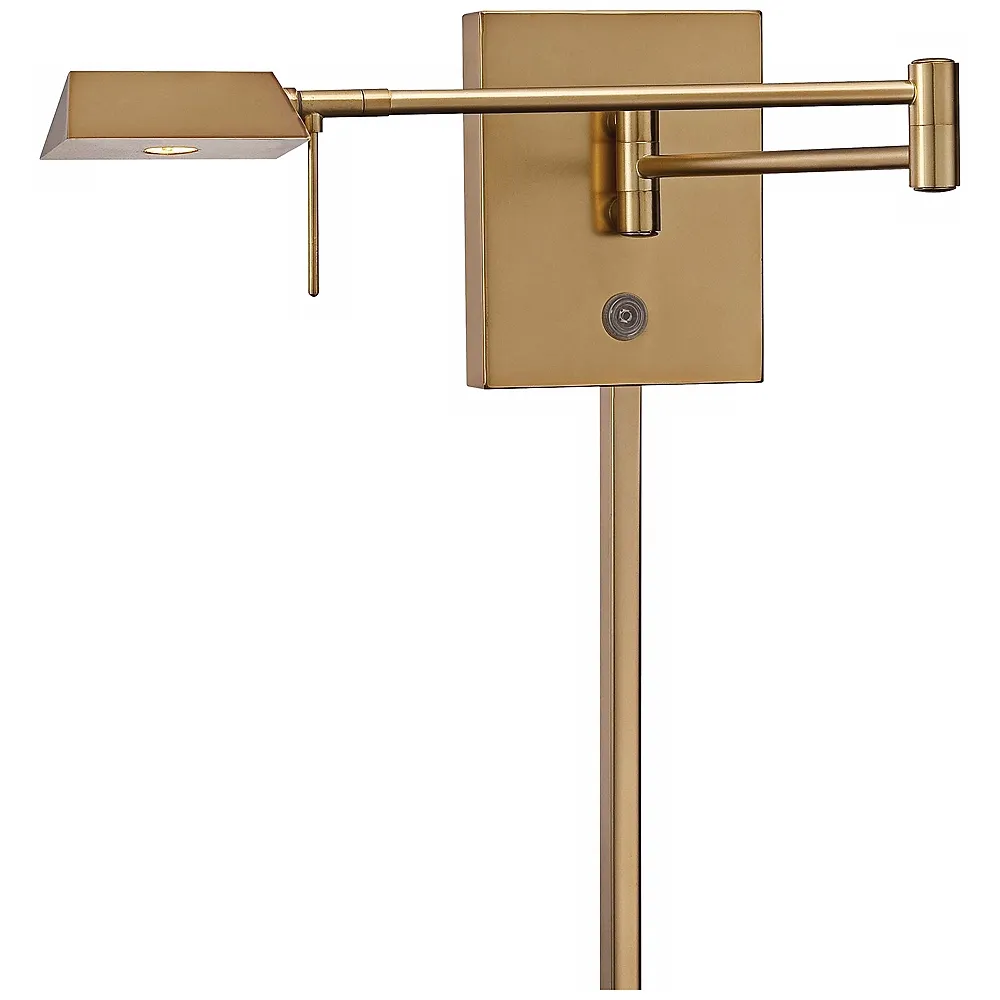 George Kovacs Angular Head LED Gold Swing Arm Wall Lamp