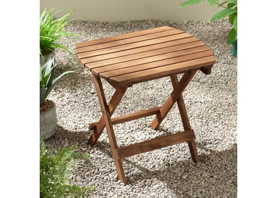 Monterey 20" Wide Natural Wood Outdoor Side Table