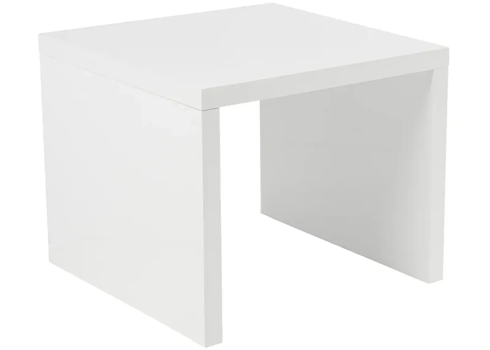 Abby 23 3/4" Wide Gloss White Side Table