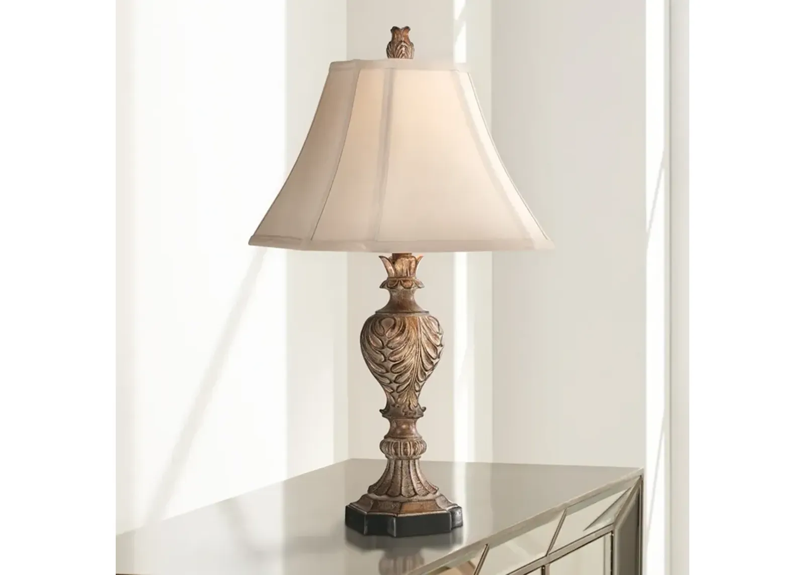 Regency Hill Regio 25 1/2" Acanthus Leaf Traditional Table Lamp