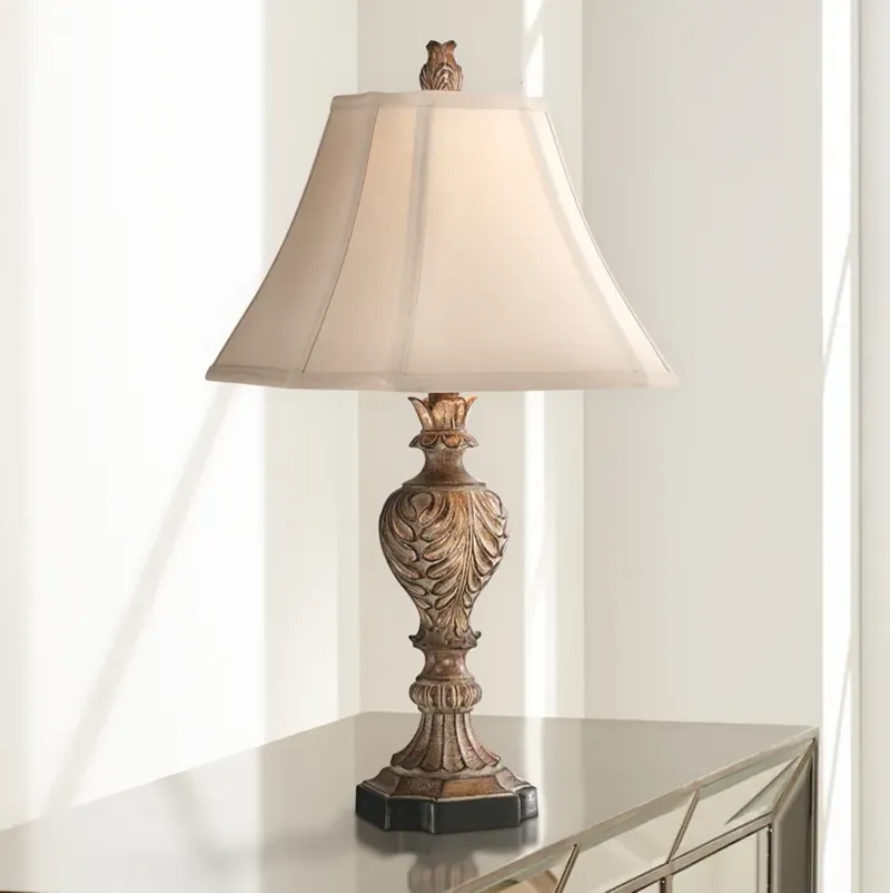 Regency Hill Regio 25 1/2" Acanthus Leaf Traditional Table Lamp