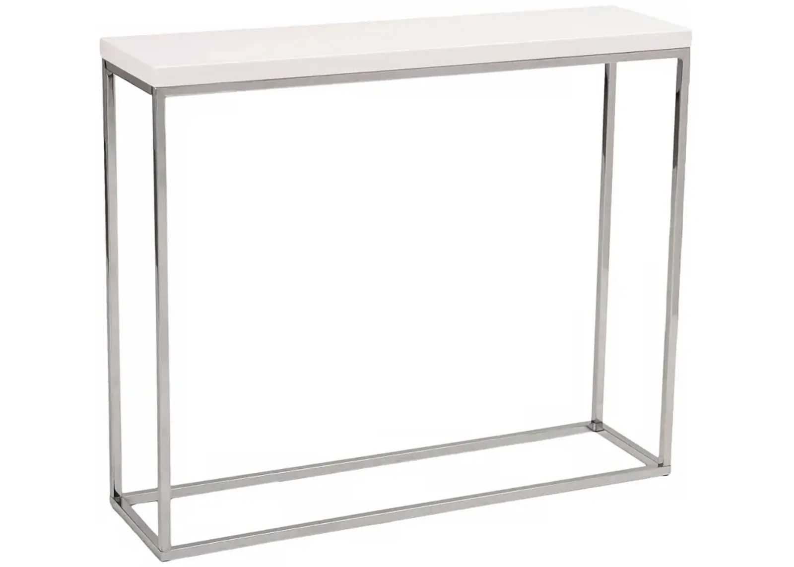 Teresa 36" Wide Modern White Steel Console Table