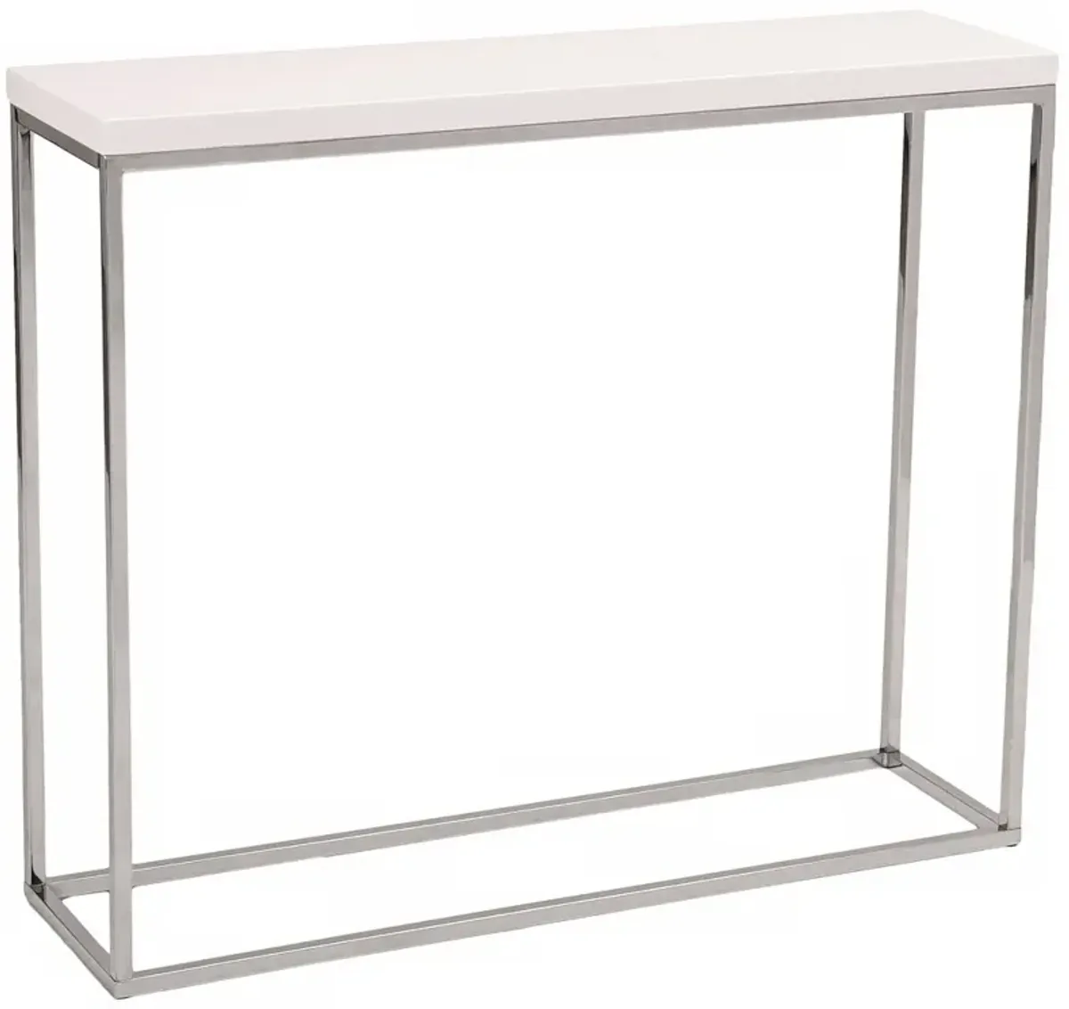 Teresa 36" Wide Modern White Steel Console Table