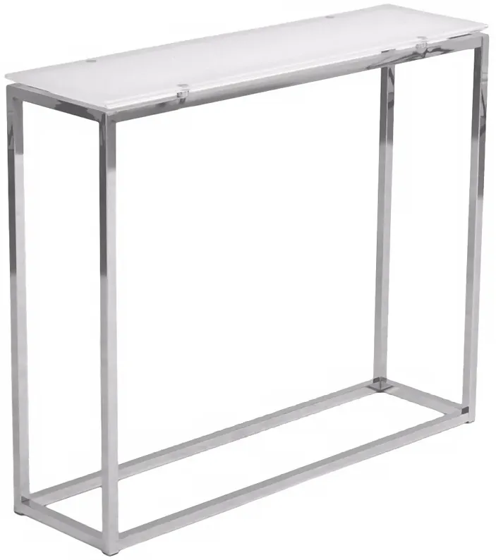 Sandor 36" Wide Pure White Glass Modern Console Table