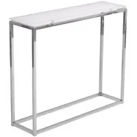 Sandor Pure White Glass Console Table