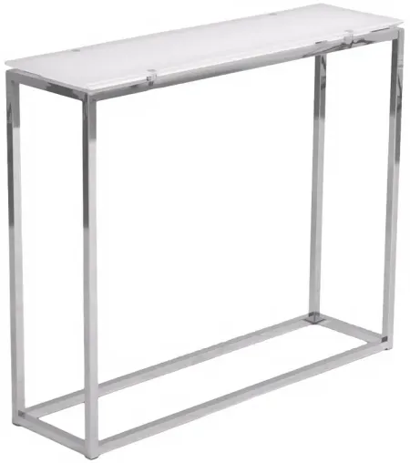 Sandor 36" Wide Pure White Glass Modern Console Table