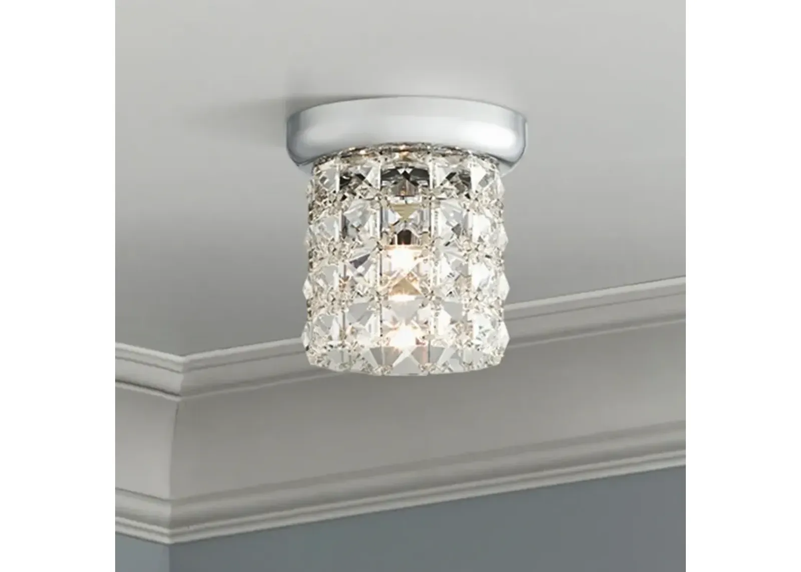 Cesenna 4 3/4" Wide Crystal Ceiling Light