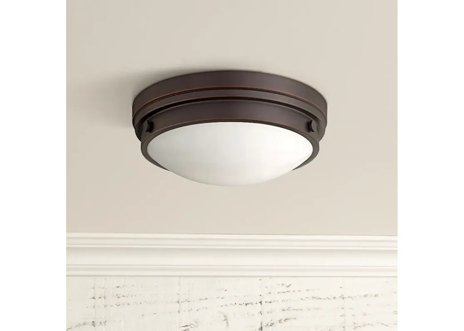 Culver Collection 13 1/4" Wide Lathan Bronze Ceiling Light