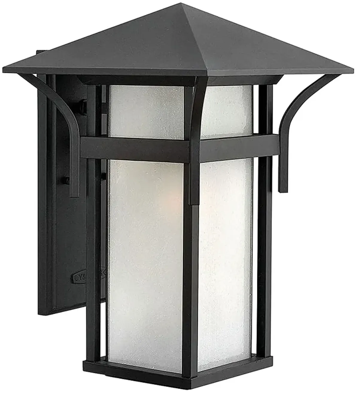 Harbor 16 1/4" High Satin Black Outdoor Lantern Wall Light