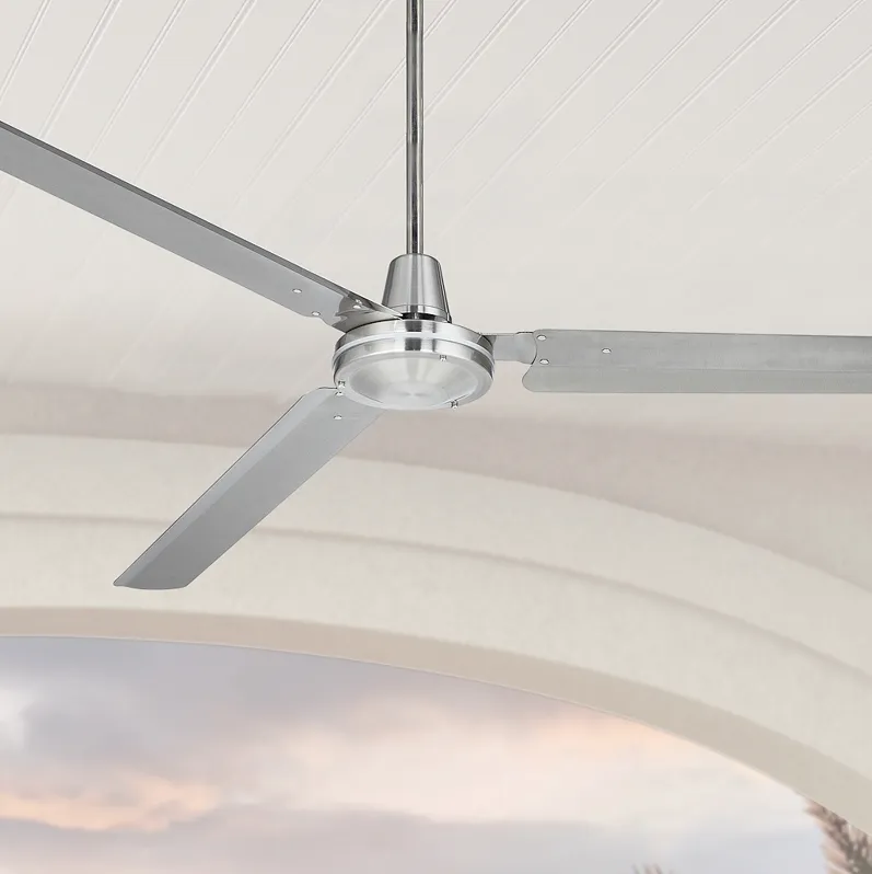 72" Casa Velocity Nickel Damp Large Modern Fan with Wall Control