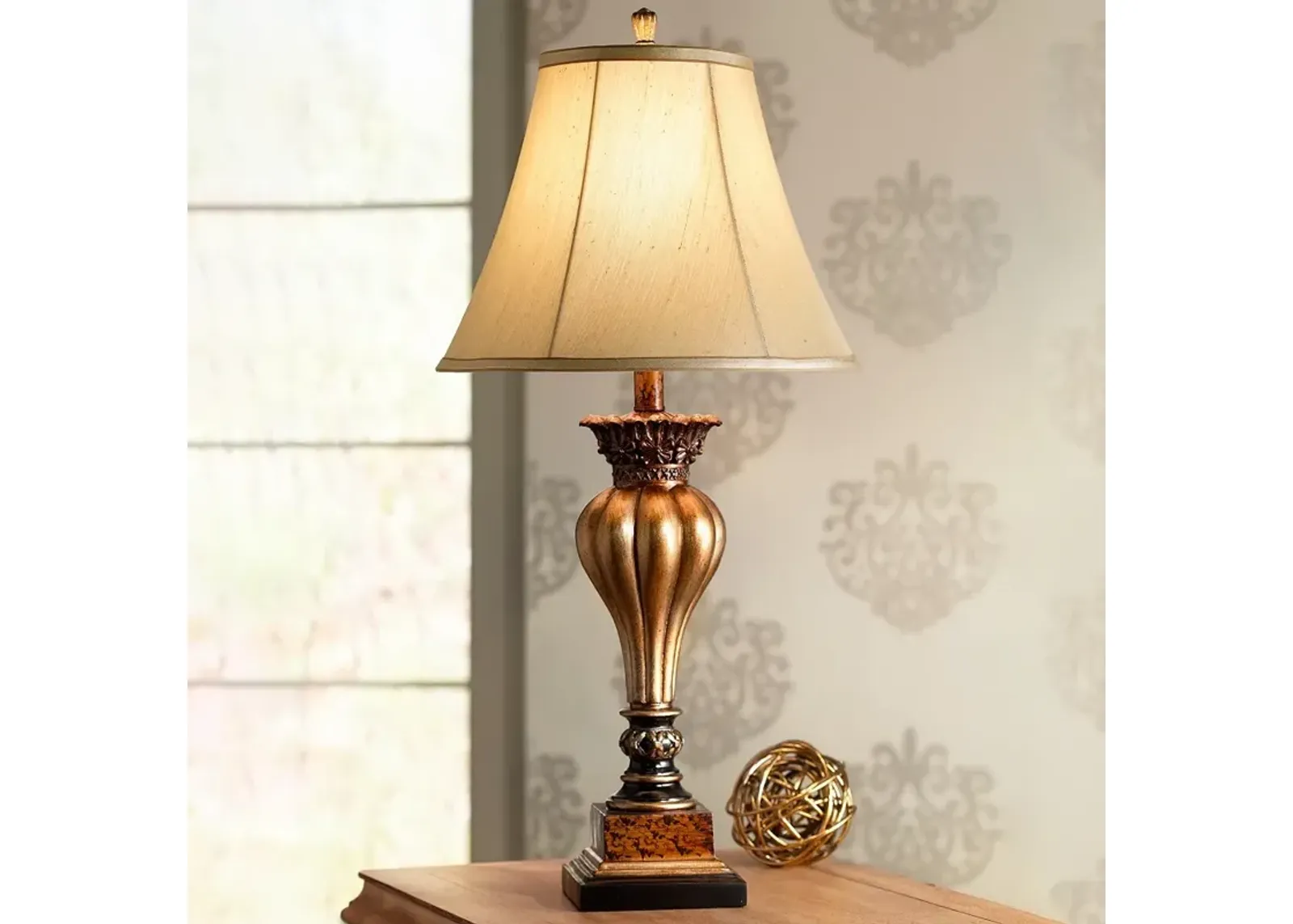 Regency Hill Senardo 30" High Gold Vase Traditional Table Lamp