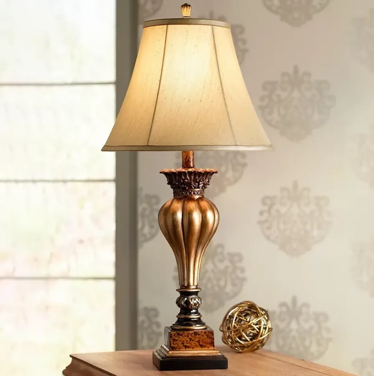 Regency Hill Senardo 30" High Gold Vase Traditional Table Lamp