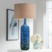 Possini Euro Teal Blue Modern Ceramic Table Lamp