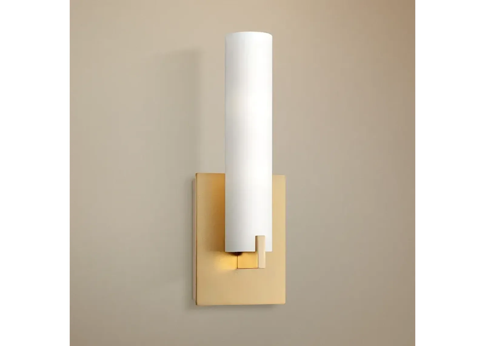 George Kovacs Tube 13 1/4" High ADA Compliant Gold Wall Sconce