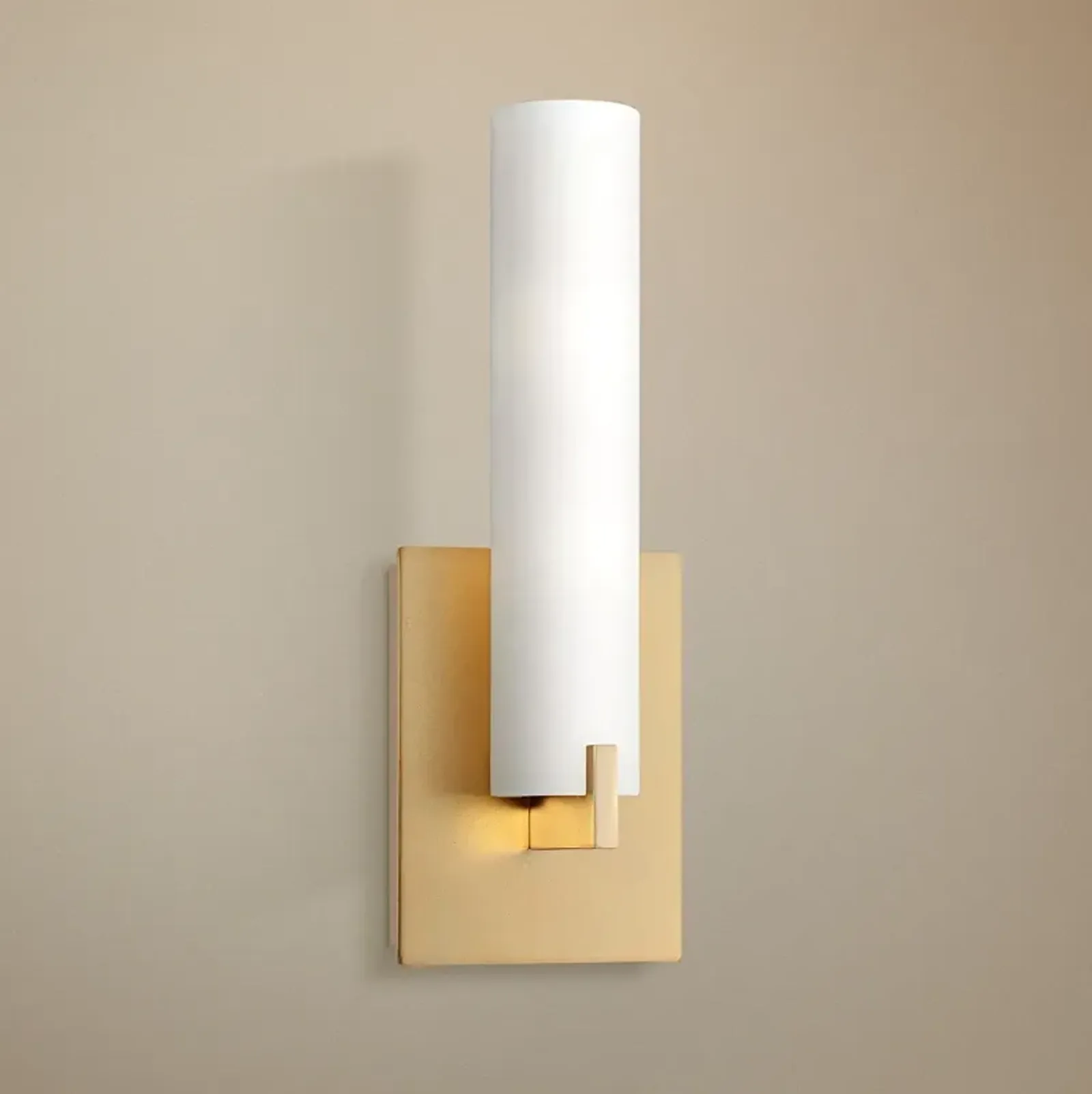 George Kovacs Tube 13 1/4" High ADA Compliant Gold Wall Sconce