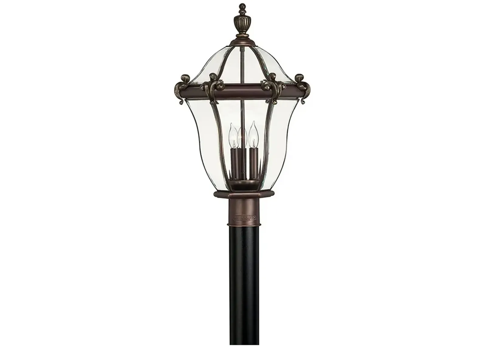 HINKLEY OUTDOOR SAN CLEMENTE Large Post Top or Pier Mount Lantern Bronze