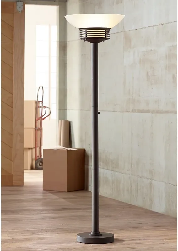 Possini Euro 72 1/2" Light Blaster 4-Light LED Torchiere Floor Lamp