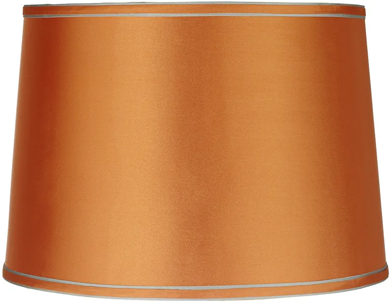 Sydnee Satin Orange Drum Lamp Shade 14x16x11 (Spider)