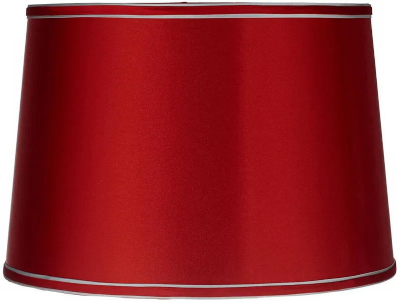 Sydnee Satin Red Drum Lamp Shade 14x16x11 (Spider)