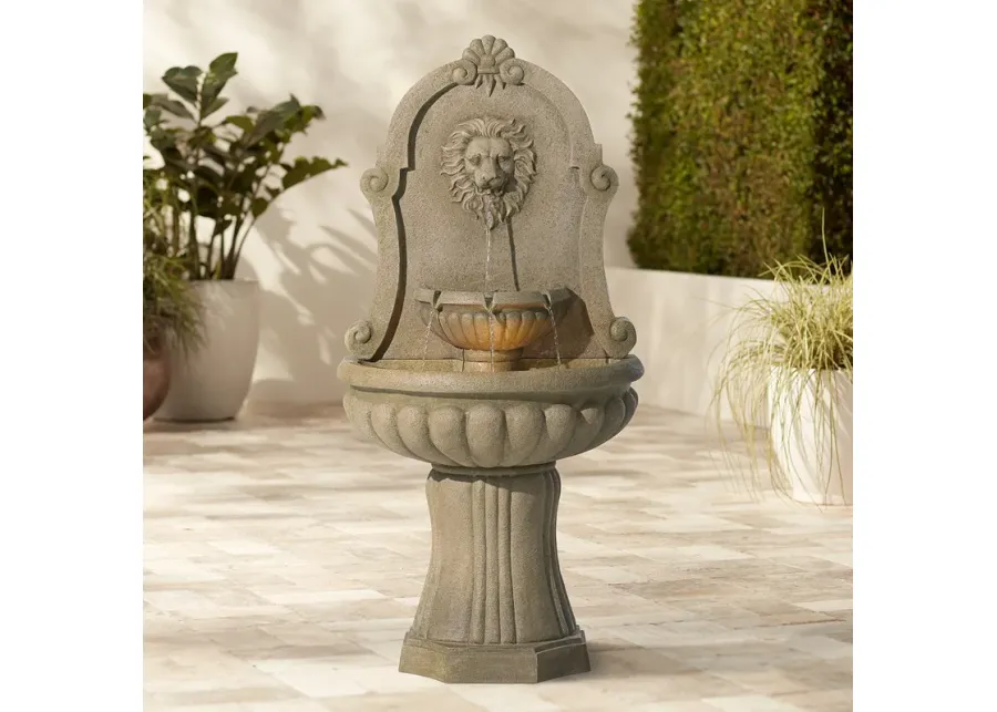 Savanna Lion 58" High Indoor - Outdoor Floor Fountain