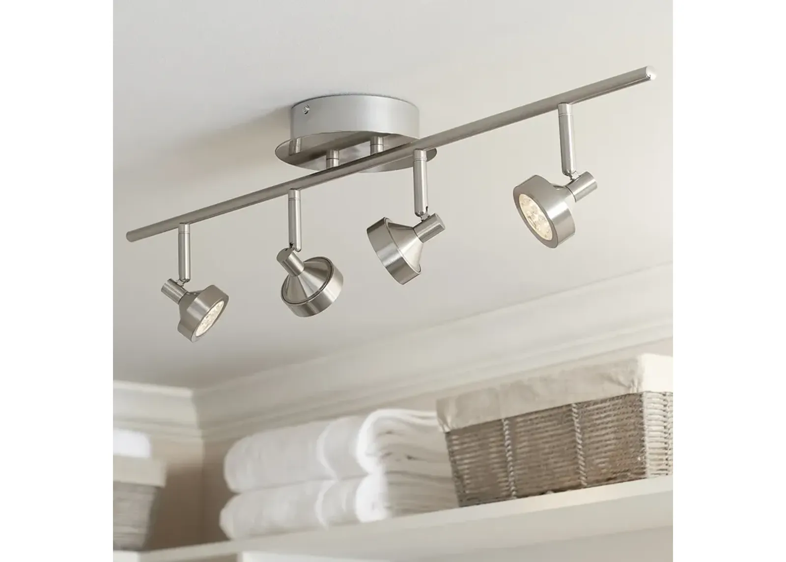 Pro Track Tilden 4-Light Brushed Nickel LED ceiling or wall Track Kit