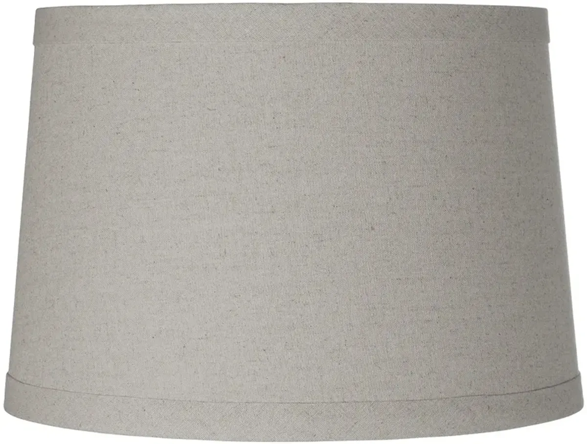 Springcrest Taupe Gray Burlap Drum Lamp Shade 14x16x11 (Spider)