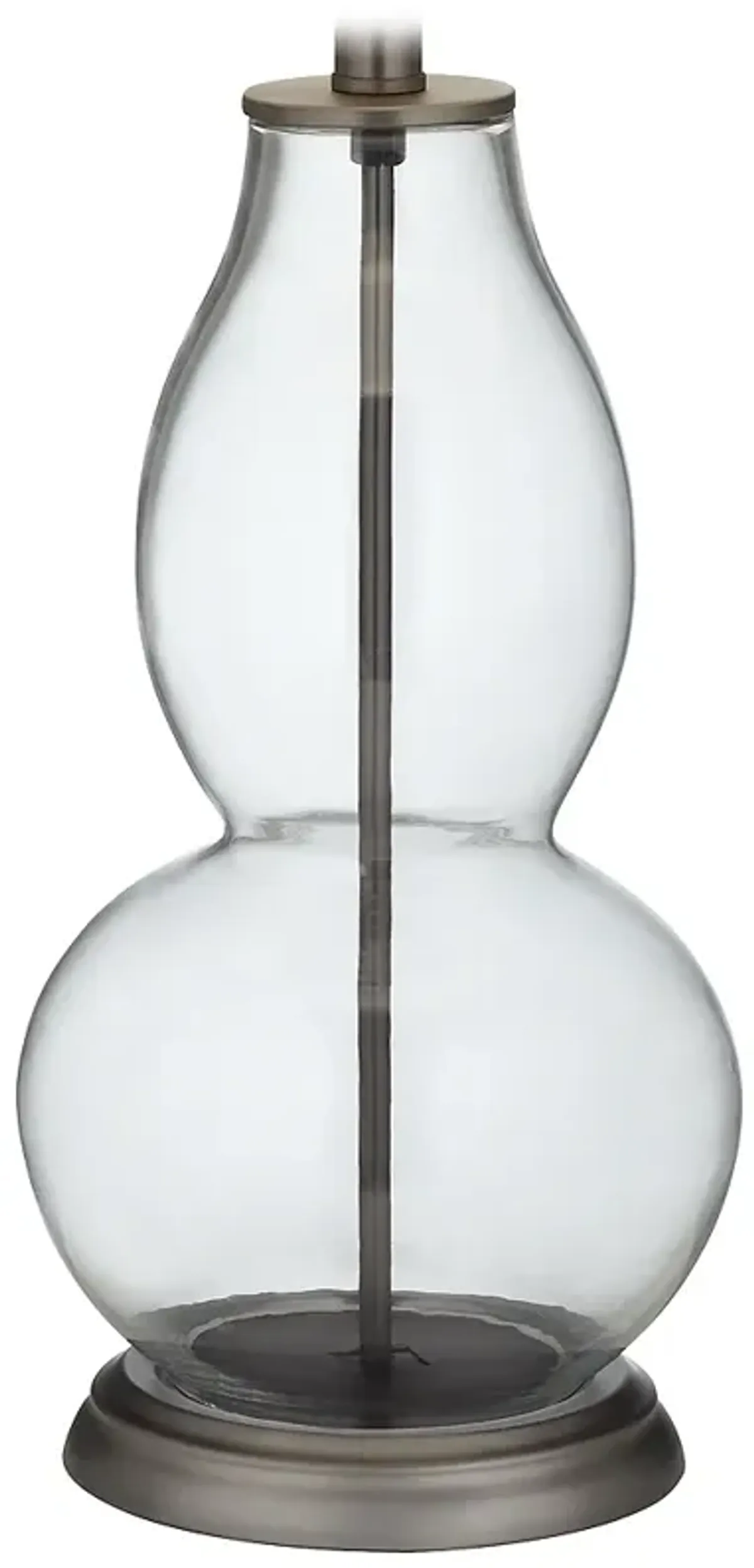 Color Plus 18 1/2" High Double Gourd Clear Glass Table Lamp Base