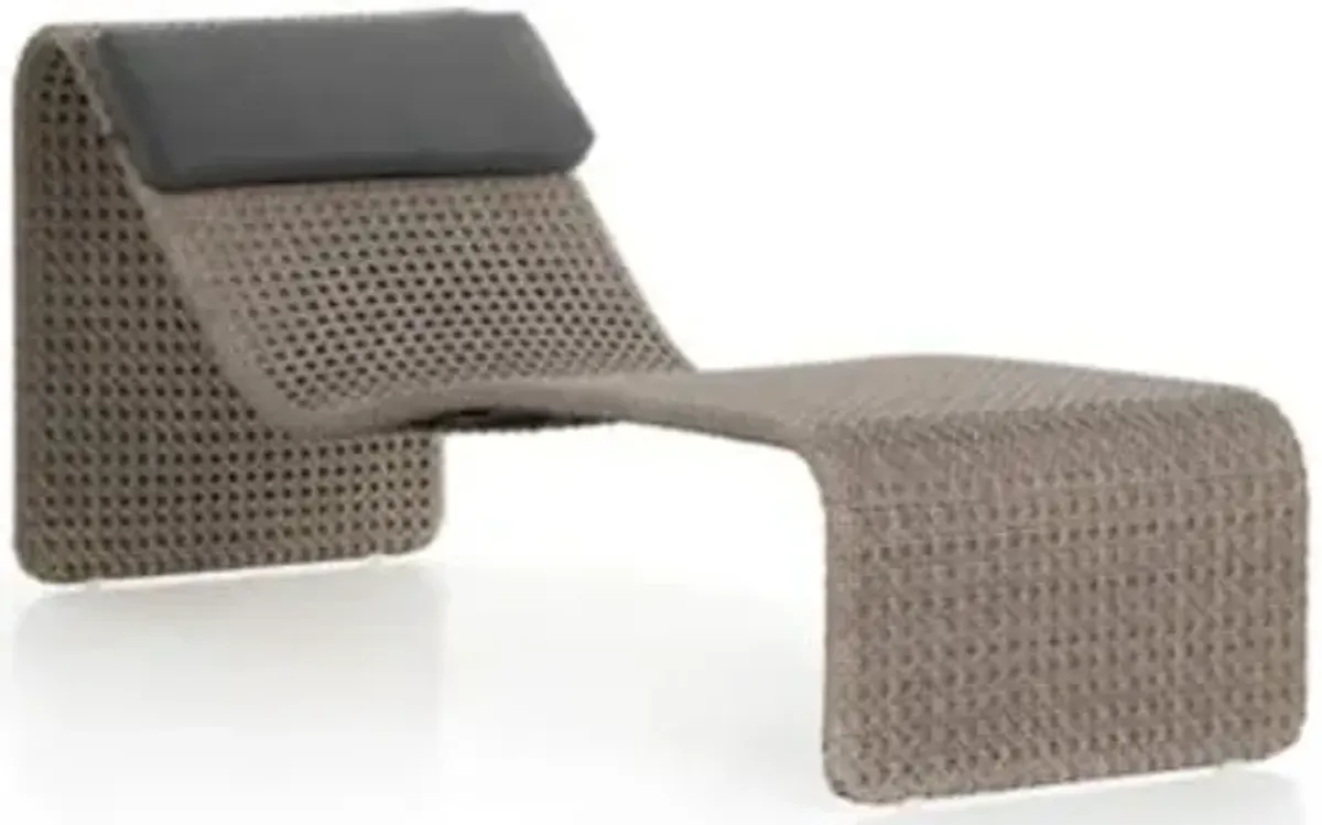Paige Outdoor Woven Chaise Lounge