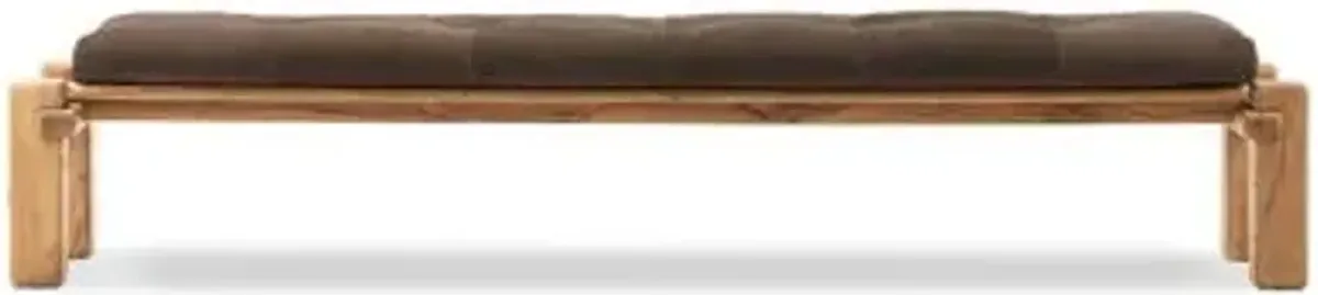 Marcia Leather Accent Bench