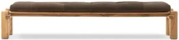 Marcia Leather Accent Bench