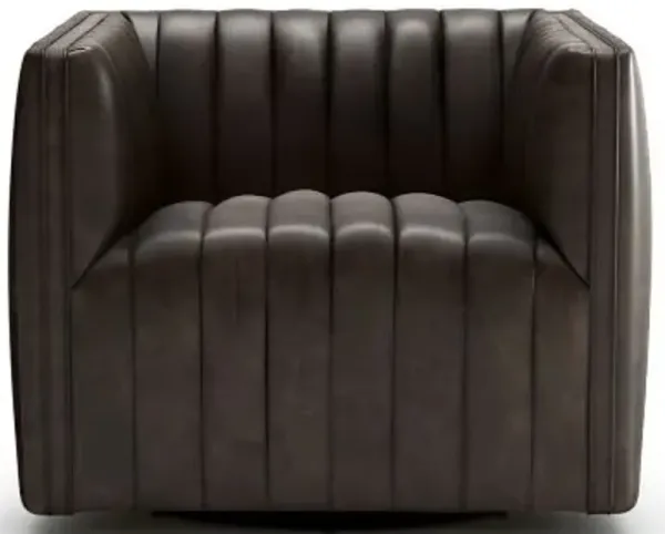 Augustine Leather Swivel Chair