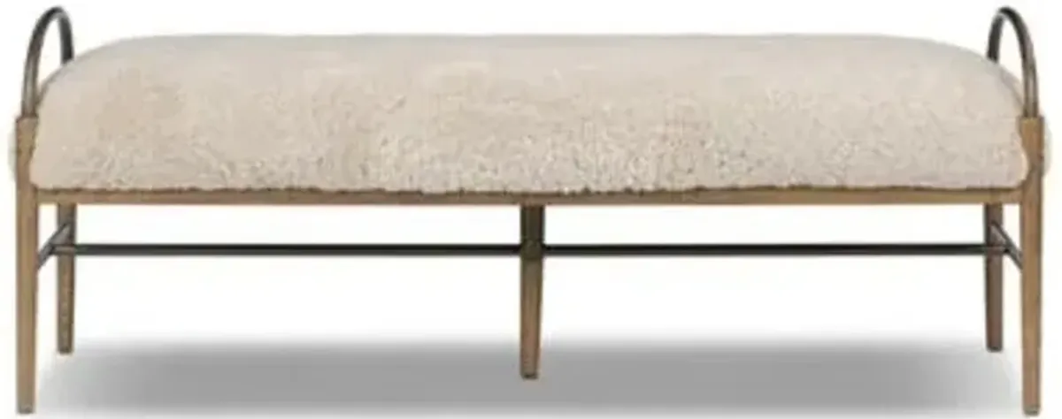 Amber Lewis x Four Hands Demi Accent Bench