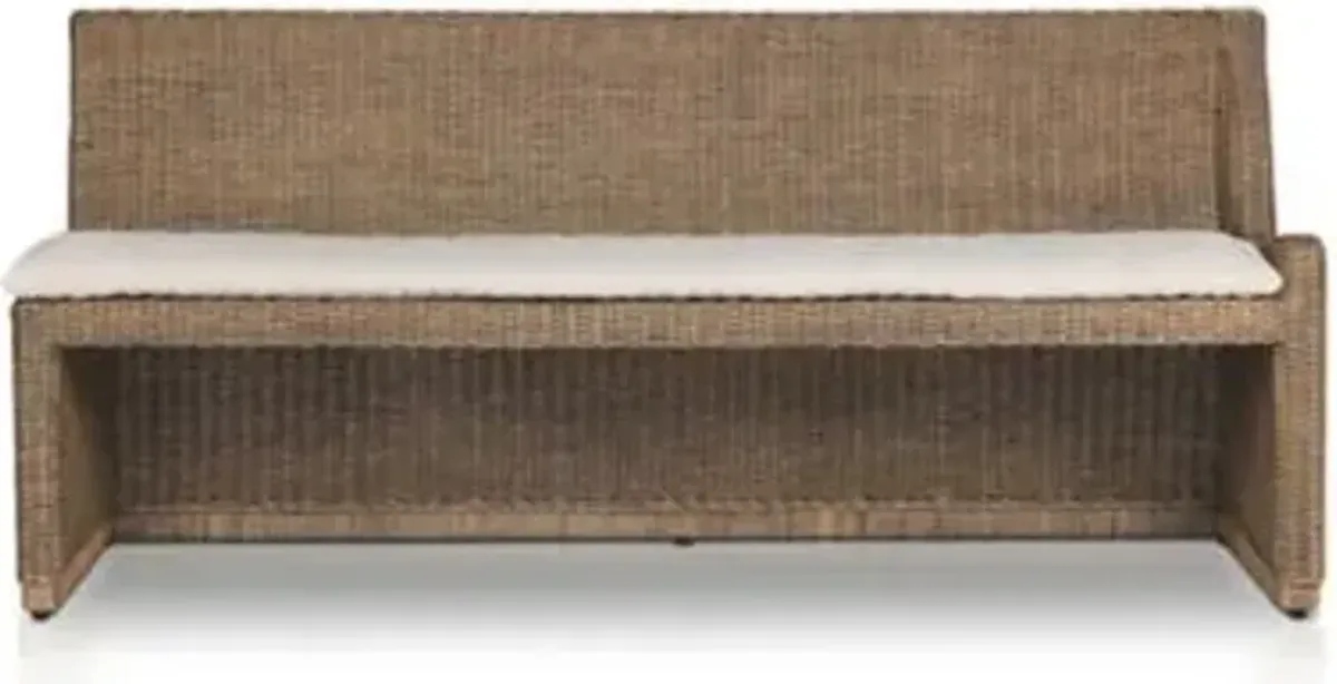 Amber Lewis x Four Hands Senna Woven One Arm Dining Bench