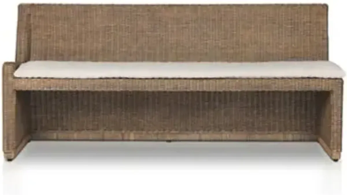 Amber Lewis x Four Hands Senna Woven One Arm Dining Bench