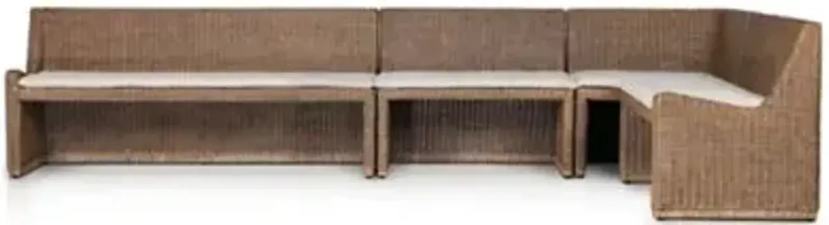 Amber Lewis x Four Hands Senna L Shaped Dining Bench