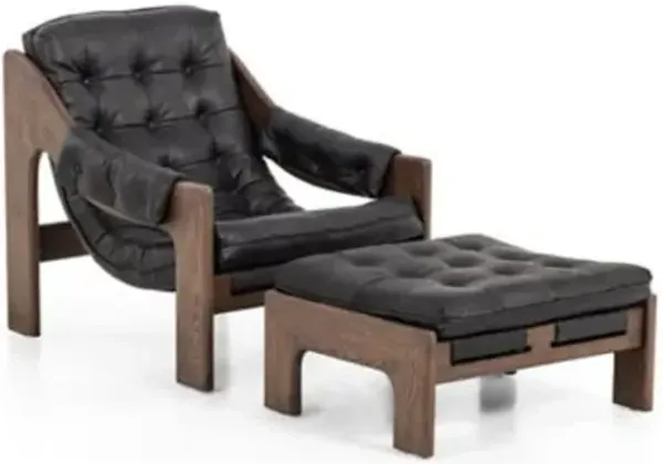 Halston Chair With Ottoman