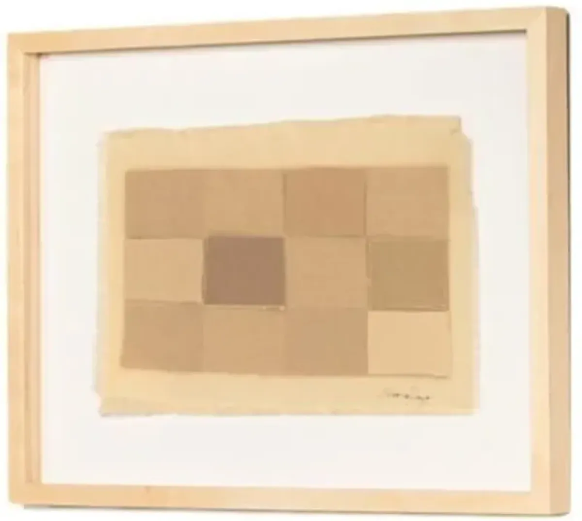 Checkered Earth Tones Wall Art