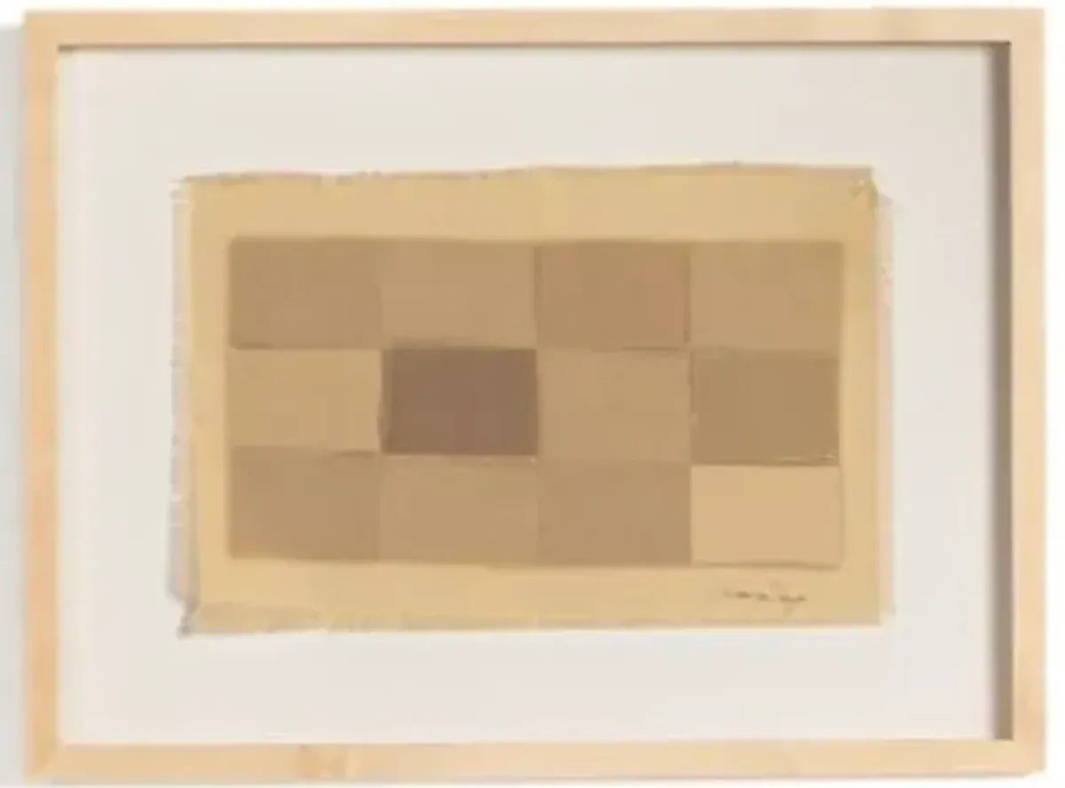 Checkered Earth Tones Wall Art