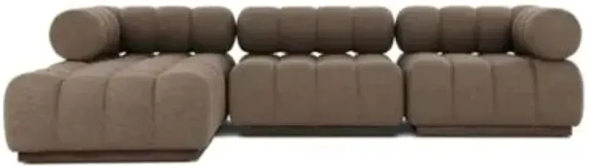 Roma Outdoor 3-Piece Sectional with Chaise