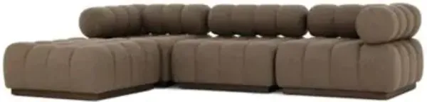 Roma Outdoor 3-Piece Sectional with Chaise