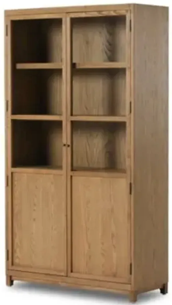 Millie Panel and Glass Door Cabinet