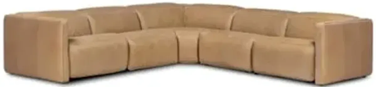 Kenlee Power Recliner 5Pc Sectional Sofa