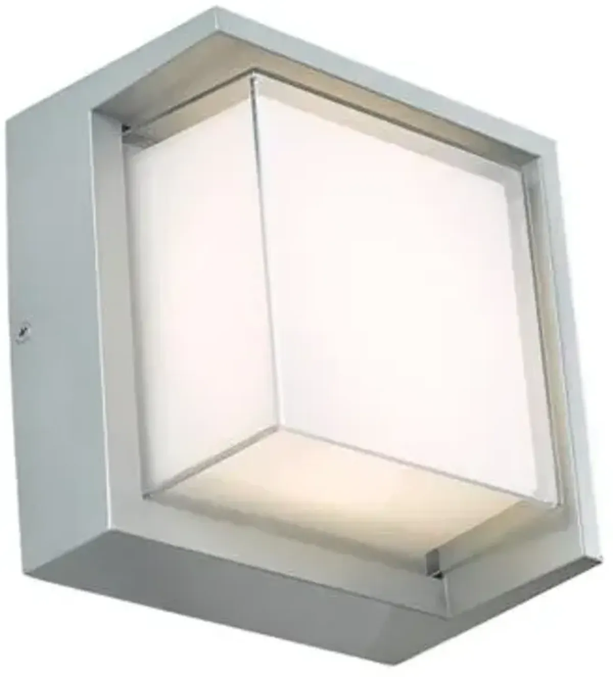 Geo LED Square Outdoor Wall Sconce with Hood