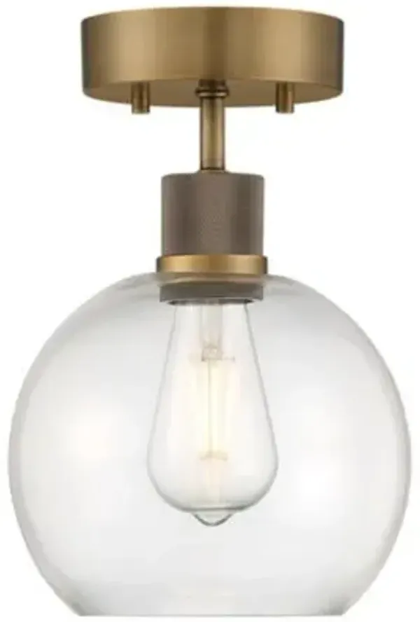 Port Nine Burgundy Semi-Flushmount